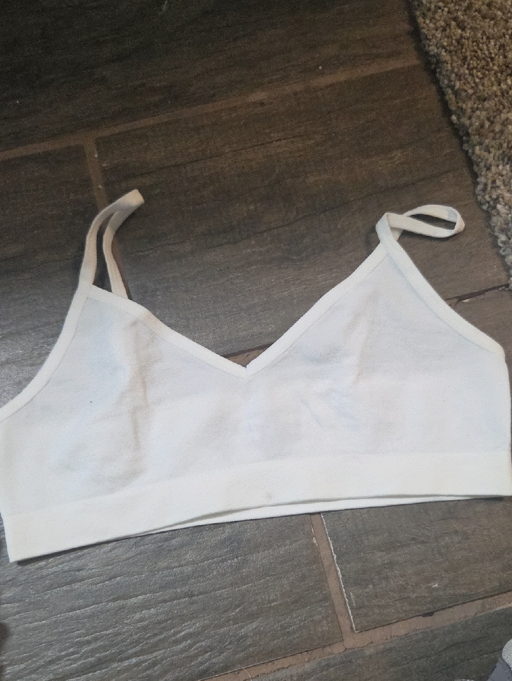 Maidenform white girls' training bra